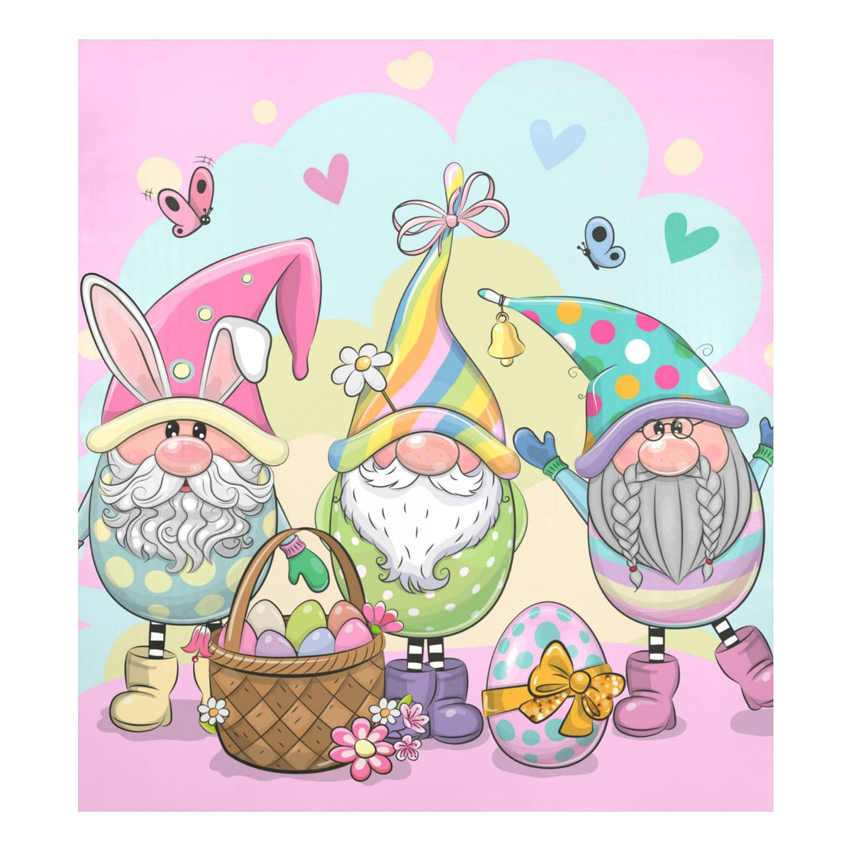 Kigai Easter Gnome Dishwasher Magnet Cover, Reuseable Kitchen Fridge Door Magnet Sticker, Waterproof Refrigerator Microwave Magnet Cover Hoilday Party Decor, 23 x 26 Inch