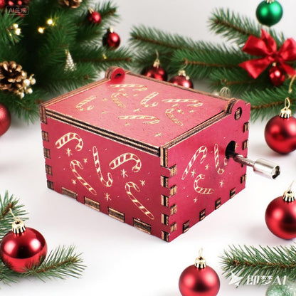 Hefonti Merry Christmas Music Box Play We Wish You a Merry Christmas, Ideal Xmas Gift for Daughter Son Mom Dad Granddaughter Friends Sisters New Year Gifts