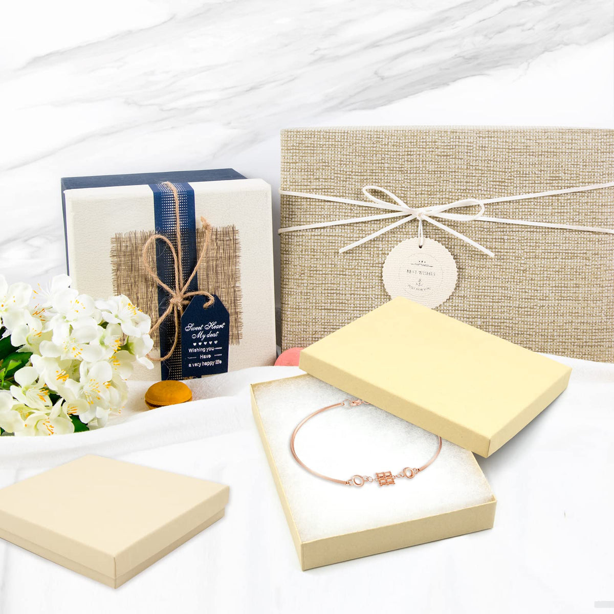 opaprain Cardboard Jewelry Brown Gift Boxes 10 Pack6x5×1 inches, its Apply to displaying Necklaces, Rings, Bracelets, Earrings