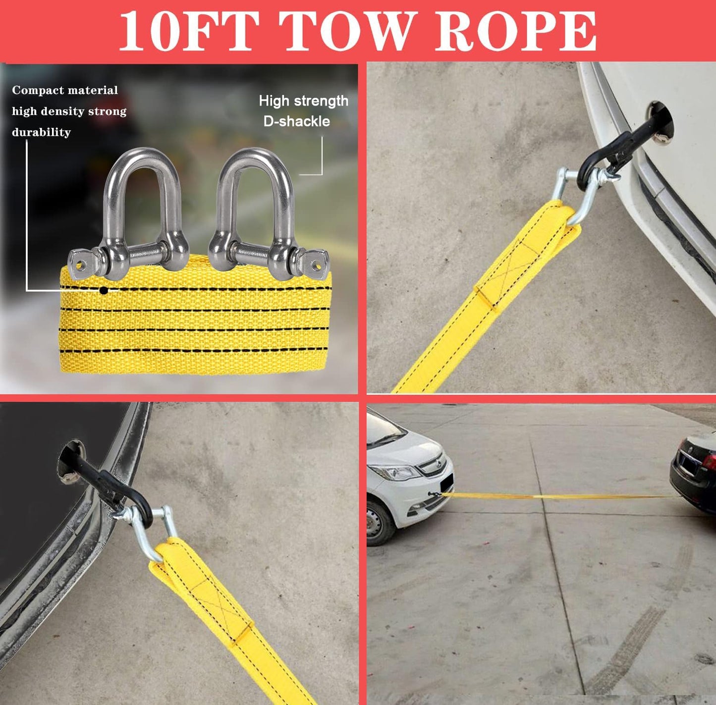 Car Emergency Roadside Tool Kit, Emergency Kits for Vehicles, Road Side Safety Assistance Kit ,With Jumper Cables for Car,Headlamp,Folding Shovel,Tow, Basic Automobile Road Side Kits for Men Women