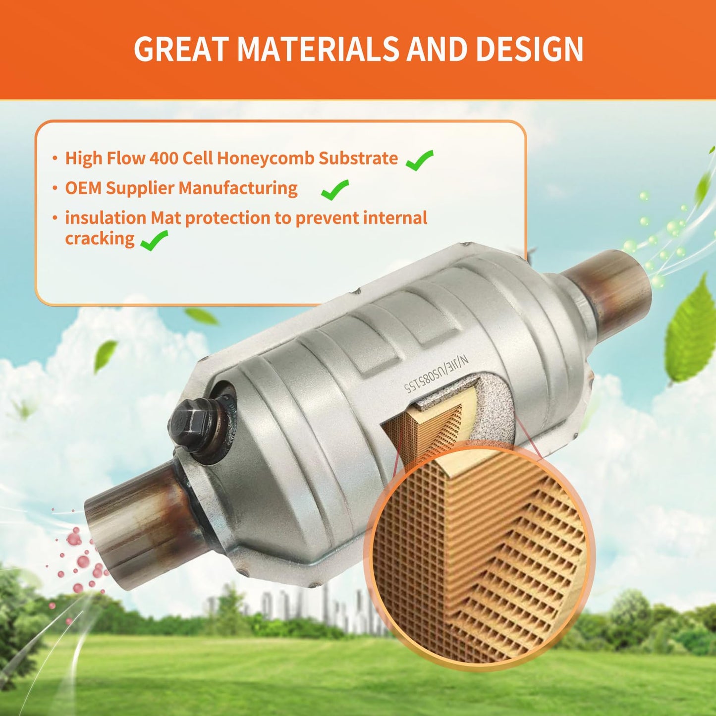 SAROTIN Catalytic Converter Compatible with Compatible with Hyundai Santa Fe 2.4L 2010-2012, Kia Sorento 2.4L 2011-2013 (EPA Compliant)
