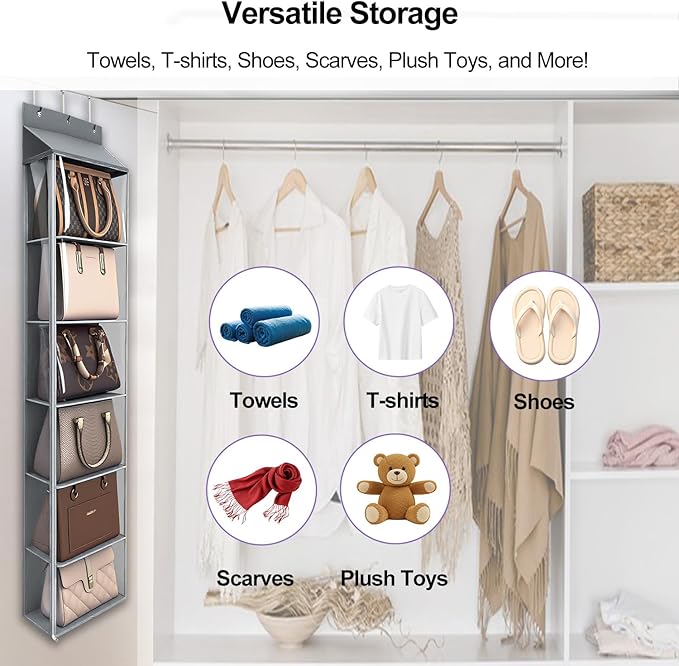 Lirex Over The Door Purse Organizer & Purse Shelf