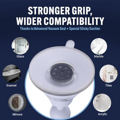 MIRRORVANA Fogless Shower & Shaving Mirror with Upgraded Suction Mount for Bathroom, Anti Fog & Mist Free Shatterproof Surface and 360° Swivel, 16cm x 16cm (1X Magnification)