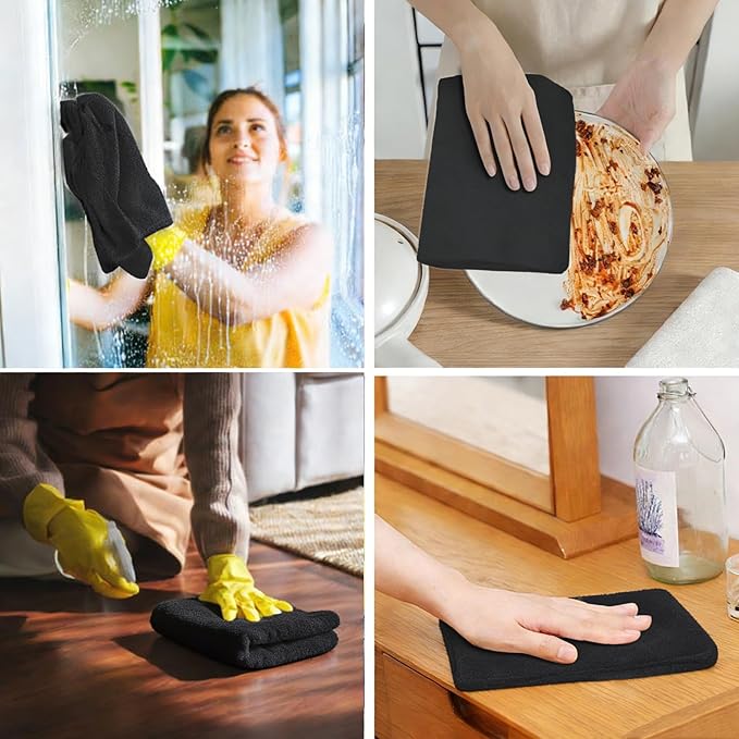 4 Pcs Extra Large Microfiber Cleaning Cloth 30 x 20 Inch Reusable Thick