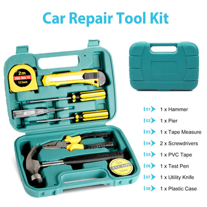 Ranallto Car Emergency Roadside Tool kit,Road Side Safety Assistance Kit for Women Men Adult,Auto Truck Vehicle Emergency Bag with Shovel Jumper Cable First Aid Kit