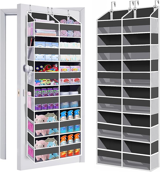 Heavy Duty Over The Door Organizer 6 Tiers, Extra Large Behind Door Storage of