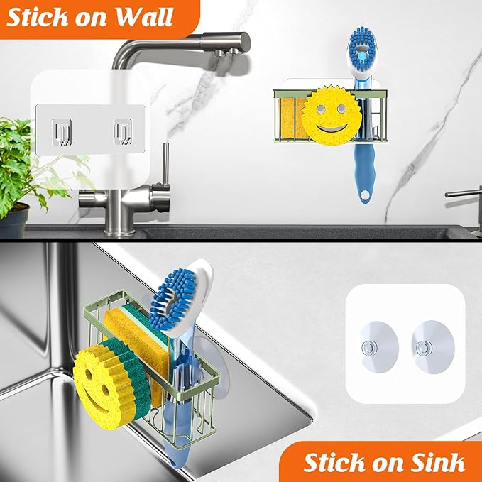 Sponge Holder Smiley Face, Sink Caddy, Sink Organizer