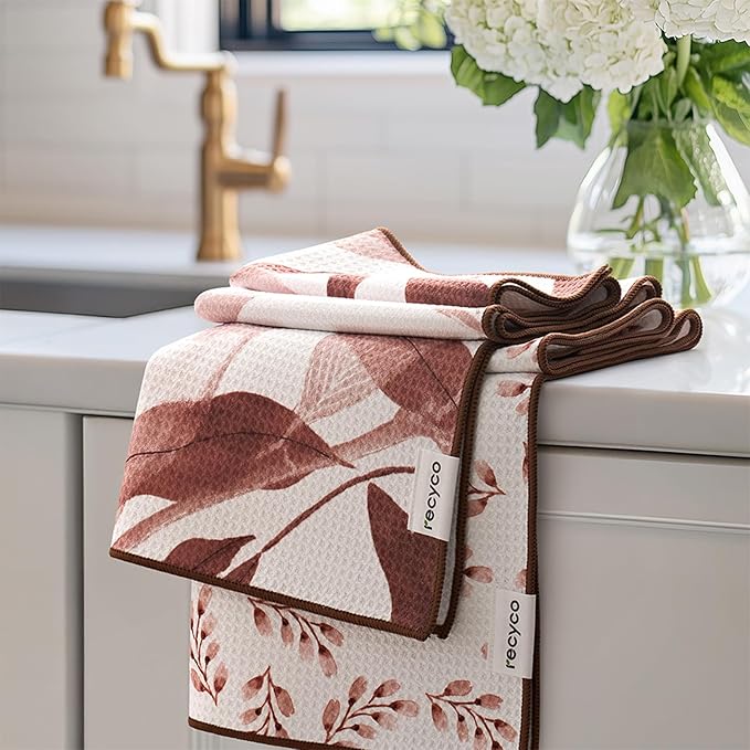RECYCO Waffle Kitchen Towel Set of 2