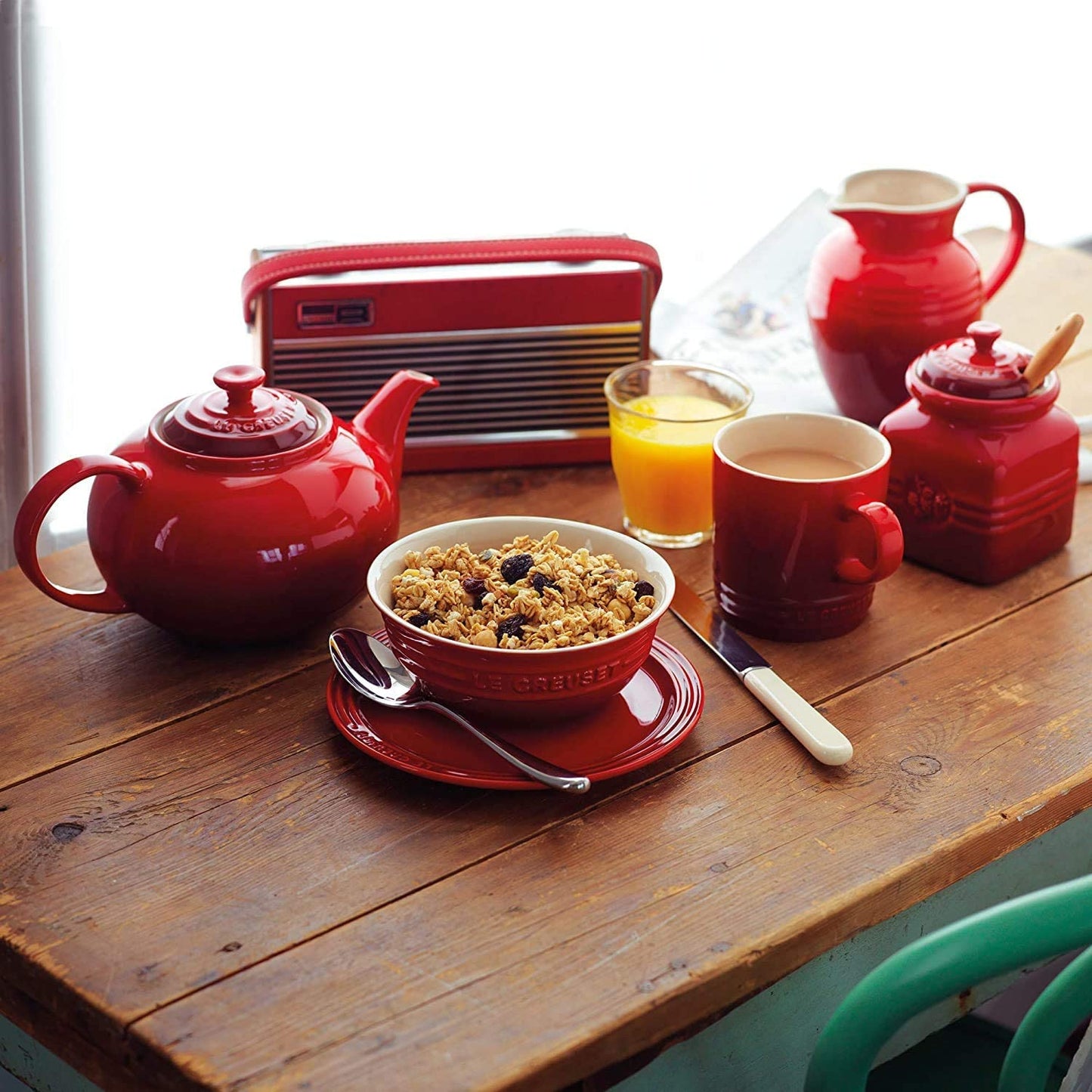 Le Creuset Stoneware Coffee Mug, 350 ml, Cerise, 70302350600002