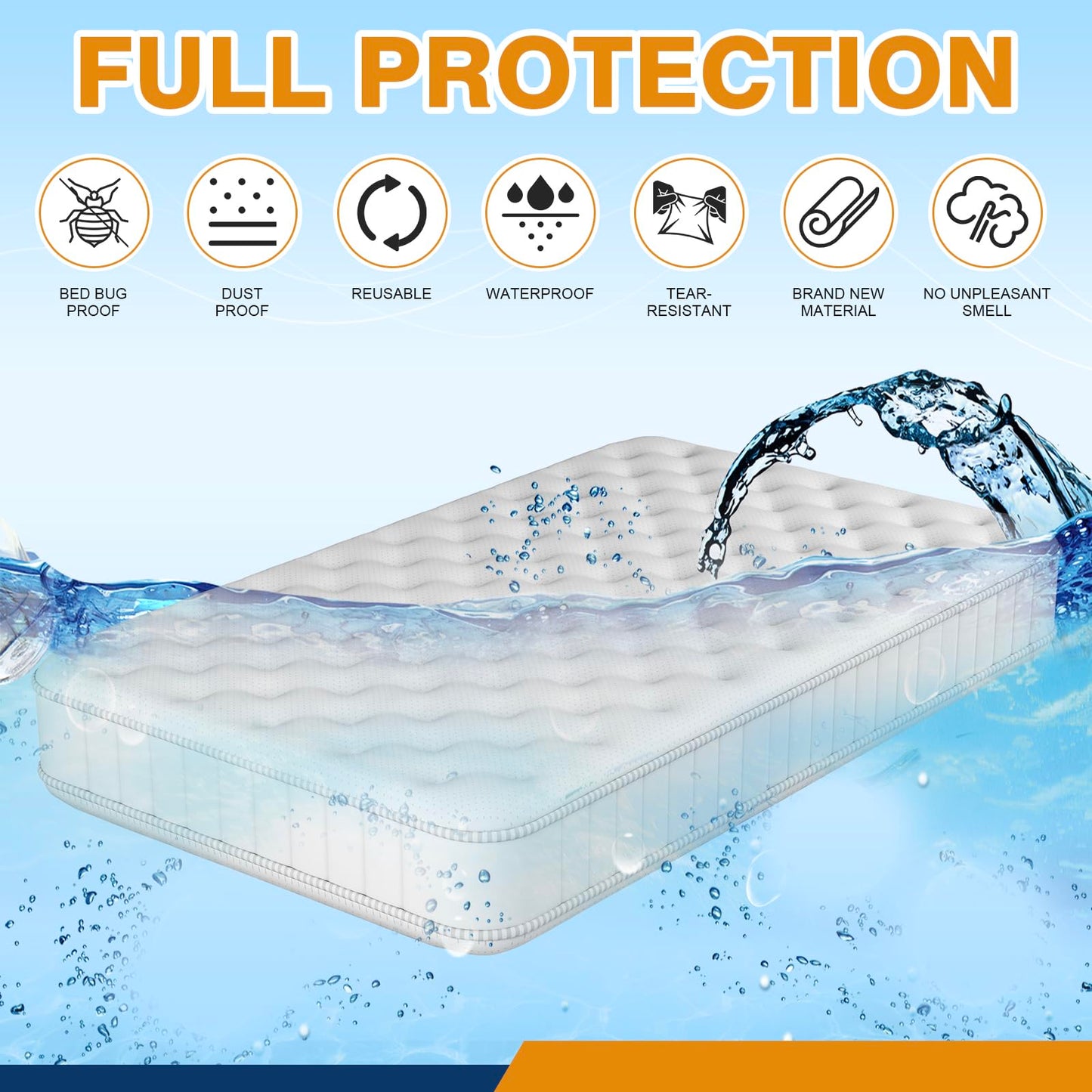 PROWEE 2 PK Queen Mattress Bags for Moving Storage,Mattress Bag for Disposal, Mattress Storage Bag Queen Mattress Cover for Moving