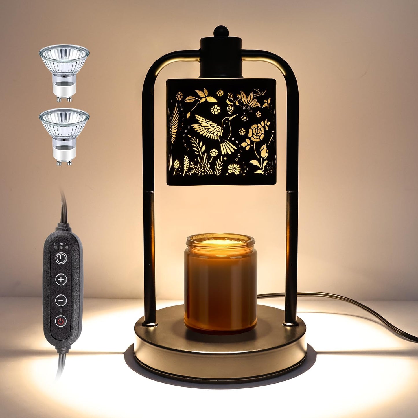 FullyCare Candle Warmer Lamp Electric with Timer: Wax Melts for Warmer Yankee Candles Large - Dimmable Candle Warmer for Birthday Christmas Gift Bedroom Home Decor