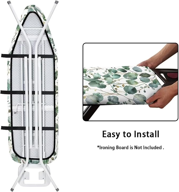 ZDCUSTOM Green Leaf Ironing Board Cover