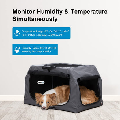 Inkbird ITH-10 Digital Thermometer and Hygrometer Temperature Humidity Monitor Humidor Guitar Ukulele Mason Jar.