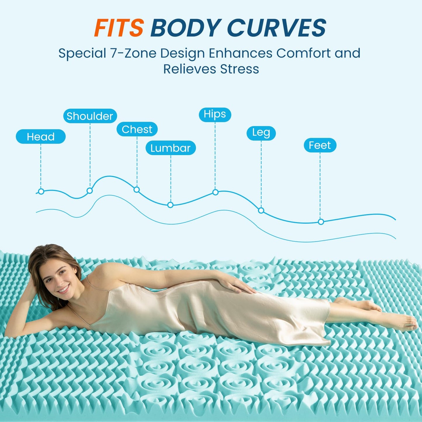 4 Inch Dual Layer Memory Foam Mattress Topper - 2 Inch 1000GSM Fluffy Soft Pillow Top Mattress Pad Cover and 2 Inch Cooling Gel Memory Foam for Back Pain Relief, with 8-21" Deep Pocket (Queen,60"x80")