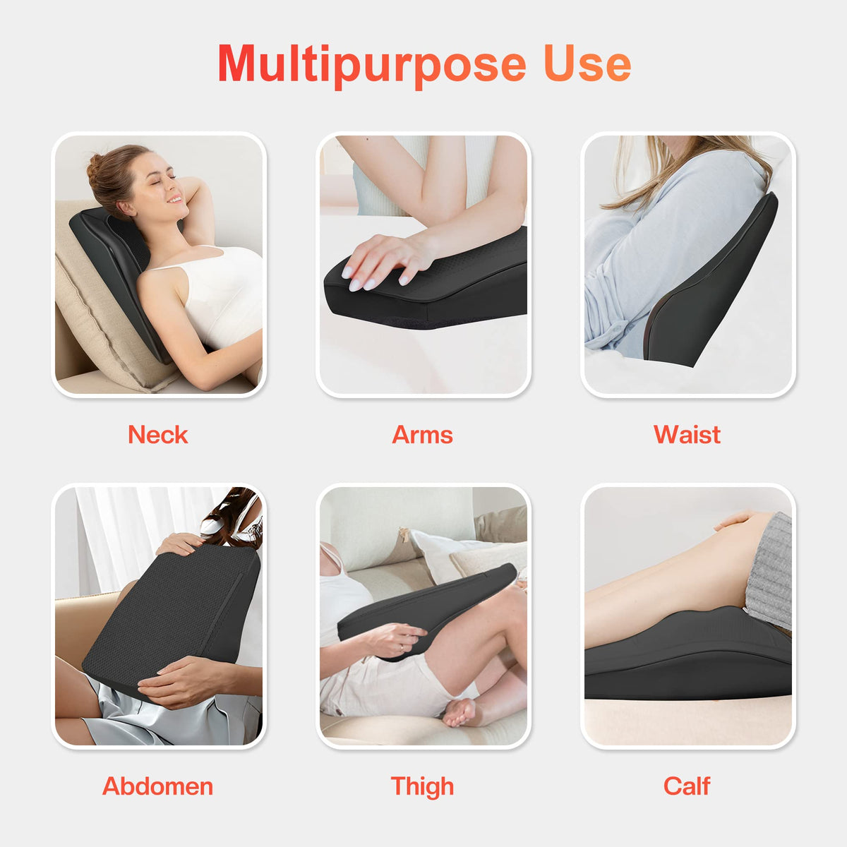 COMFIER Back Massager with Heat, Shiatsu Neck and Back Massager with Heat for Back Pain, Soothing Heating & 3D Kneading Massage Pillow Gift for Men Women
