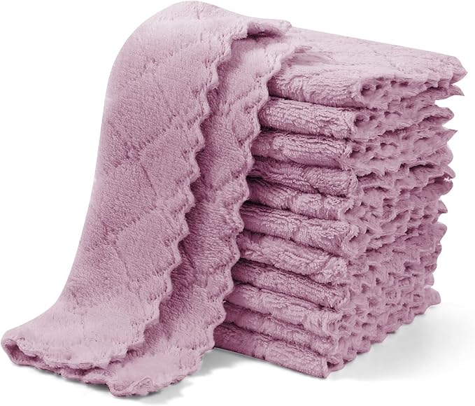 UMANI 12 Pack Kitchen Dish Cloths, Ultra Soft Absorbent Quick Drying Dish Towels
