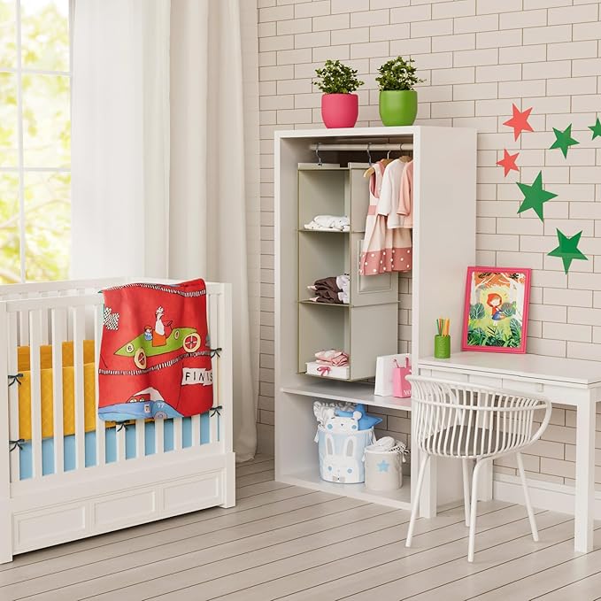 YOUDENOVA Hanging Closet Organizer, 3-Shelf Closet Hanging Storage Shelves