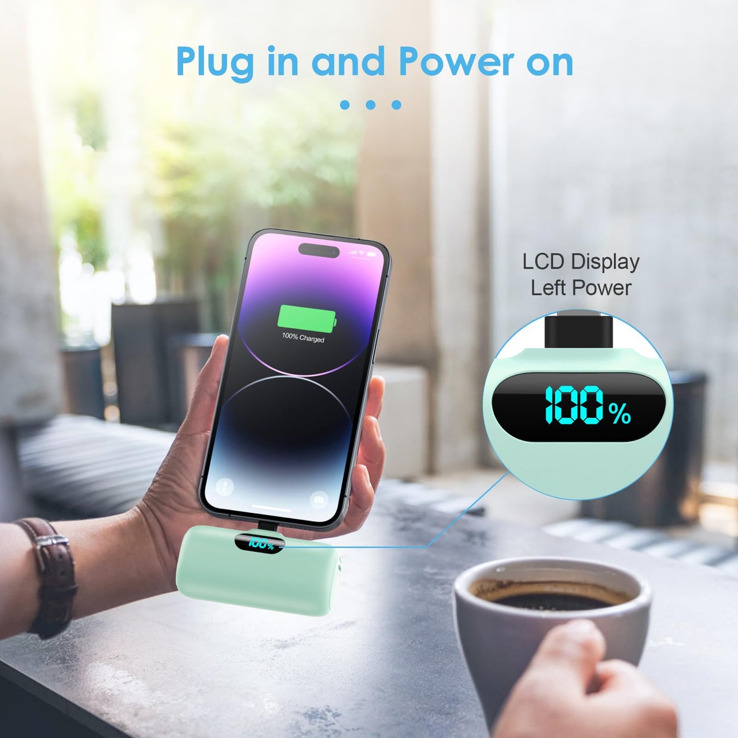 Small Portable Charger for iPhone,Upgraded 5000mAh PD Fast Charging Power Bank,Mini Battery Pack Backup Charger Compatible with iPhone 14/14 Pro Max/13/13 Pro/12 Pro/11/XS/XR/X/8/7/6 etc-Black