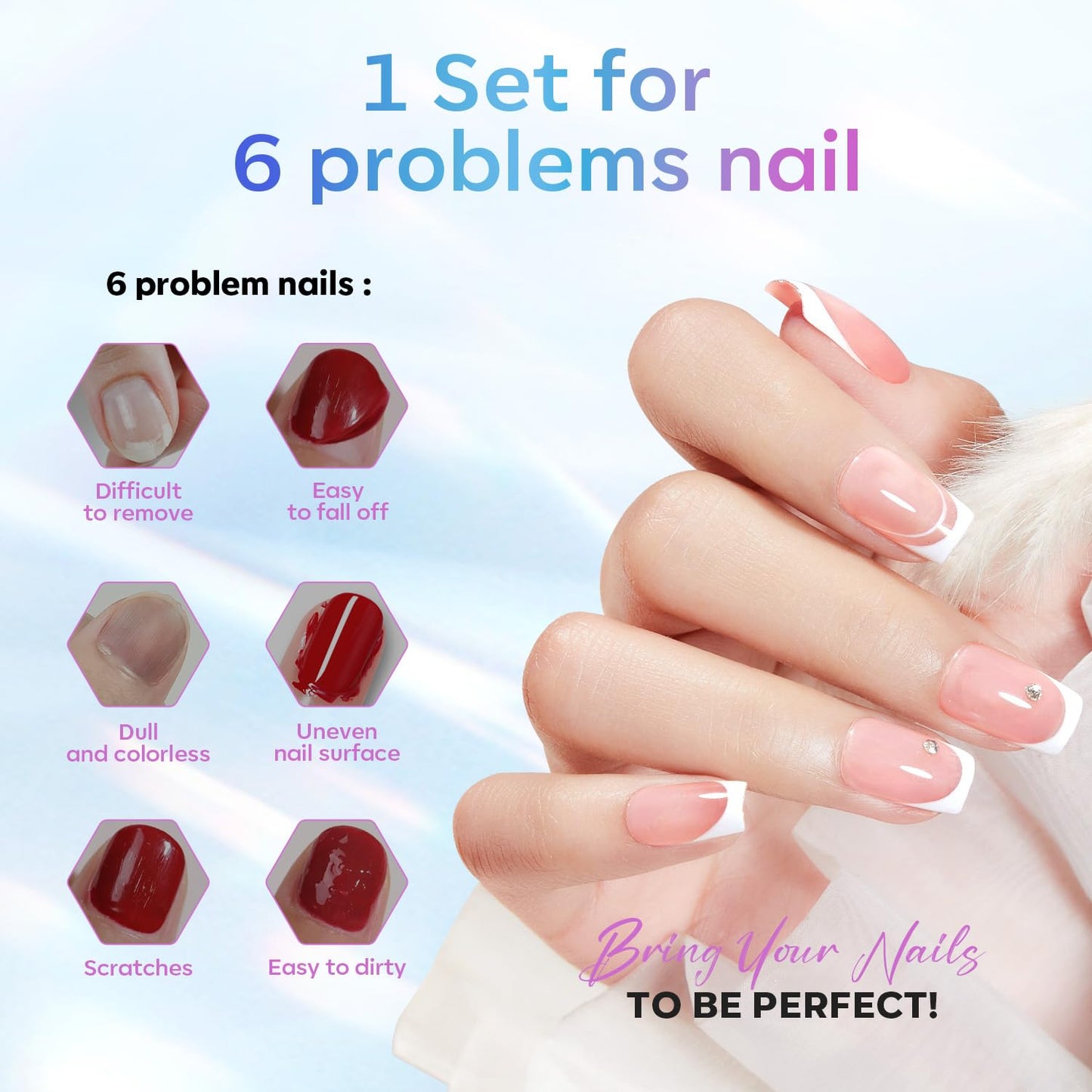 modelones 15 ml Nail Dehydrator and Primer, Acid Free Base Coat Natural Prep Dehydrate & Bond Primer Kit, Hema-Free Acrylic Nail Supplies