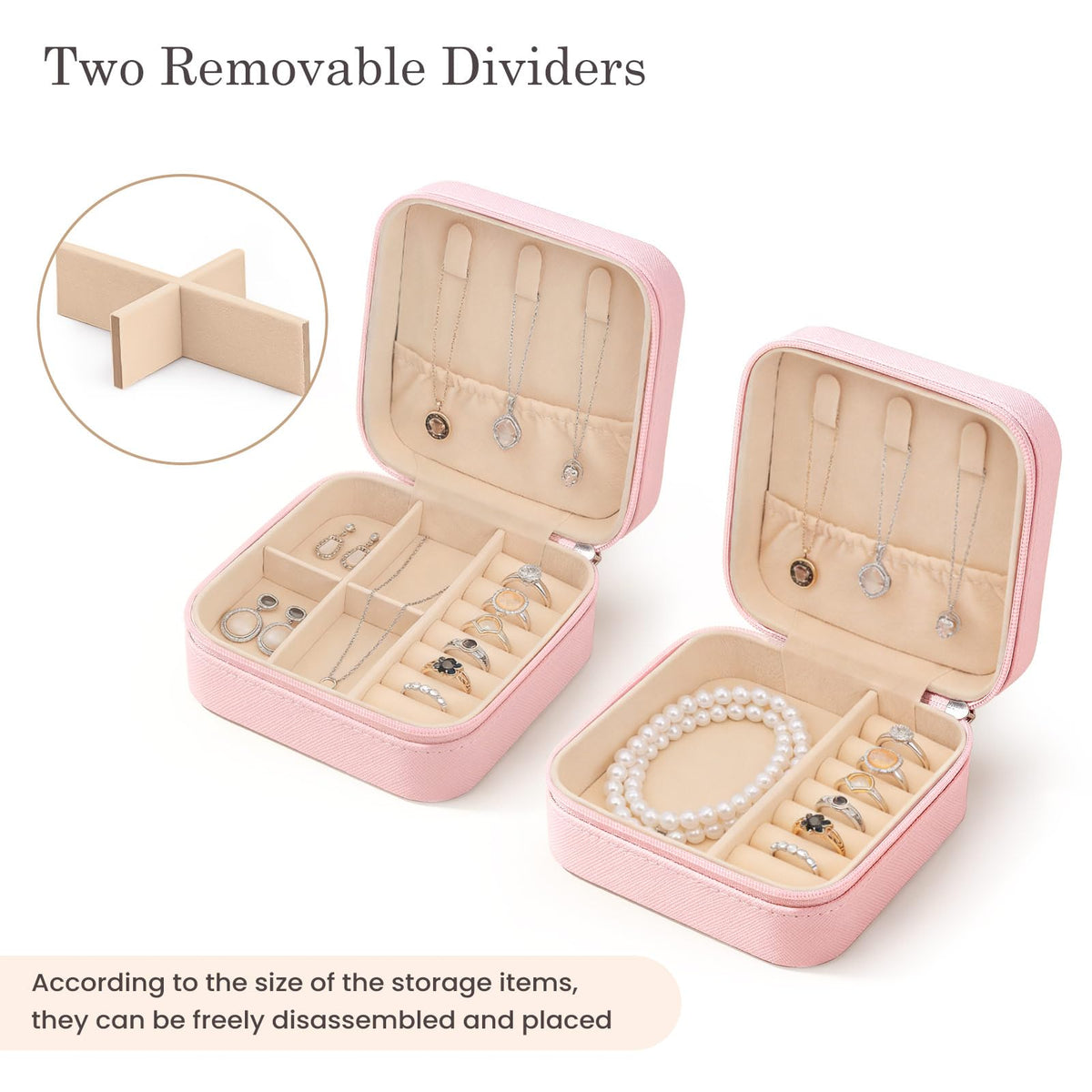 Easytle 24 Pcs Travel Jewelry Box Exquisite Travel Jewelry Case Portable Jewellery Storage Holder Organizer Box Small Jewelry Organizer for Rings Earrings Necklaces Pendants Bracelets Watches