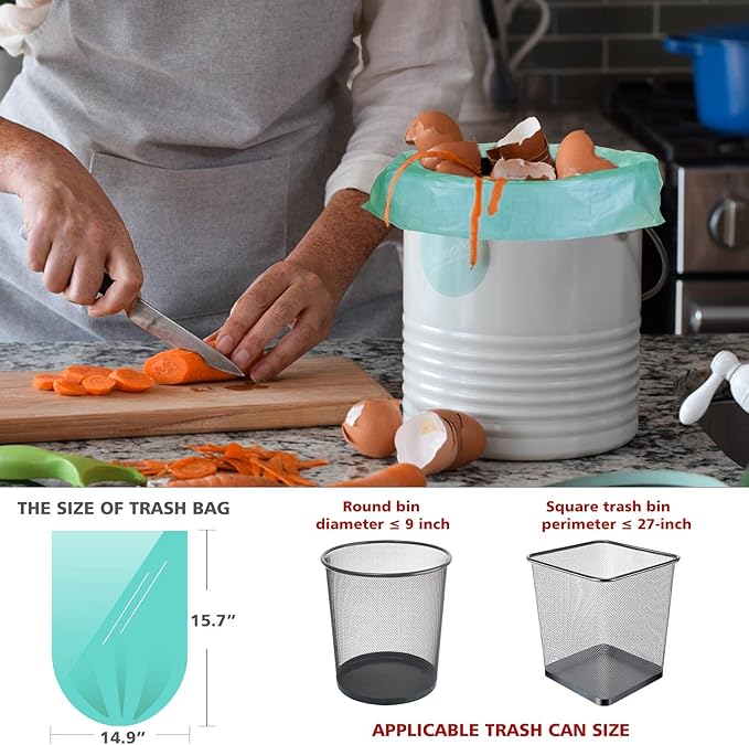 1.2 Gallon Small Trash Bags Garbage Bags, AYOTEE Mini Compostable Strong
