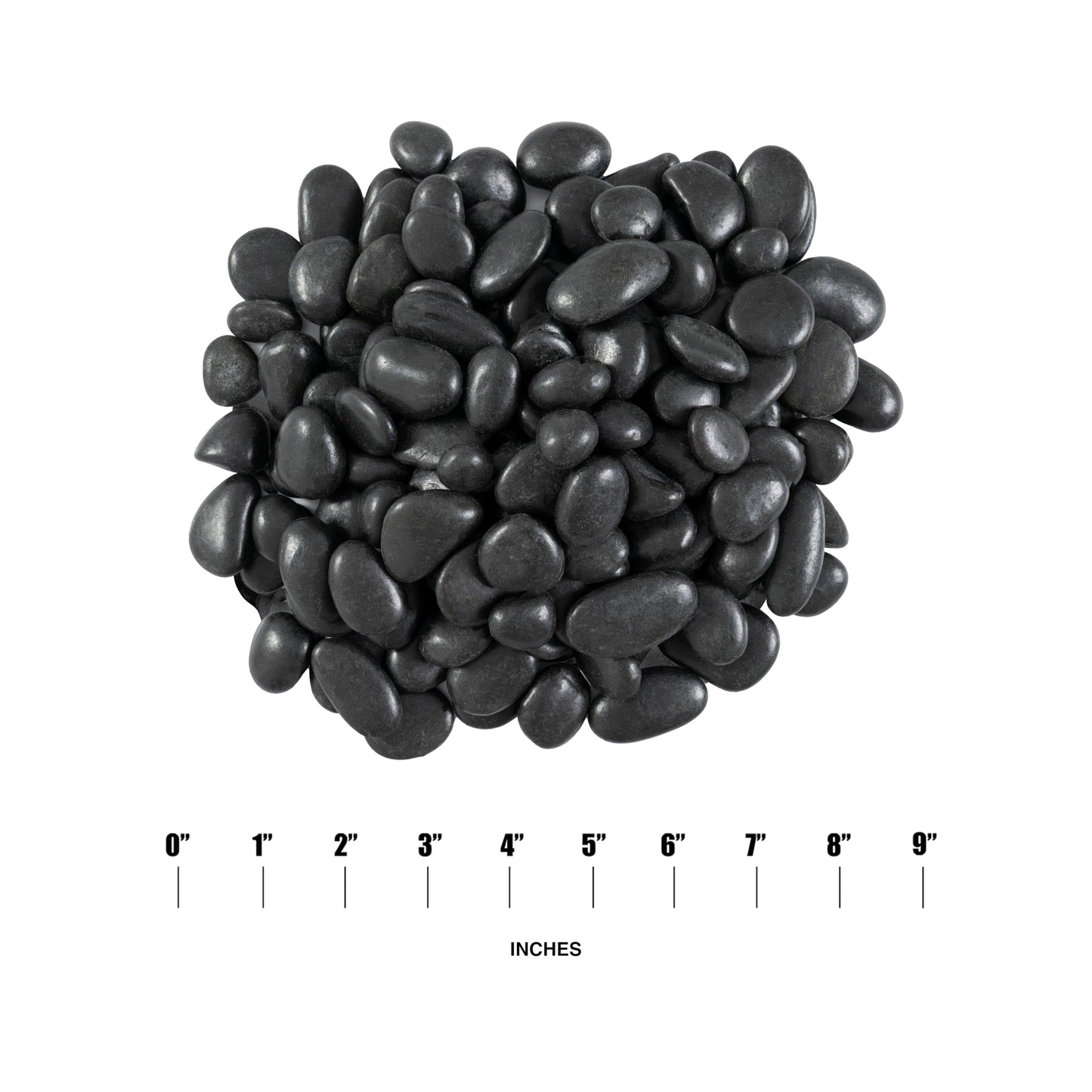 MSI Decorative Polished Black Pebbles, 0.4 Inch, 40 lb. Bag
