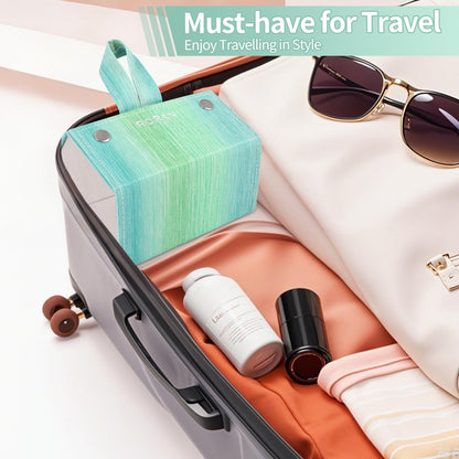 Roran Sunglasses Organizer, Portable Eyeglasses Holder Glasses Storage Box for Women Men, Folding Case Hard Shell, Gradient Design (Green Gradient)