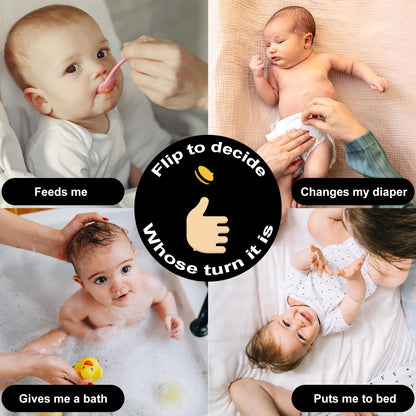 Funny New Dad Gift Set – 8-Piece First-Time Dad Kit for Baby Shower & Gender Reveal – Includes Socks, Decision Coin, Keychain, Guide Card, Wristband & More – Unique Gift for Expecting Fathers!