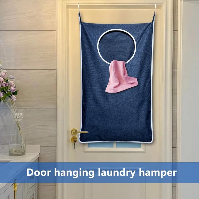 KEEPJOY 2 Pack Large Hanging Laundry Hamper Bag, 35x21.6 Inch Oversized Clothes