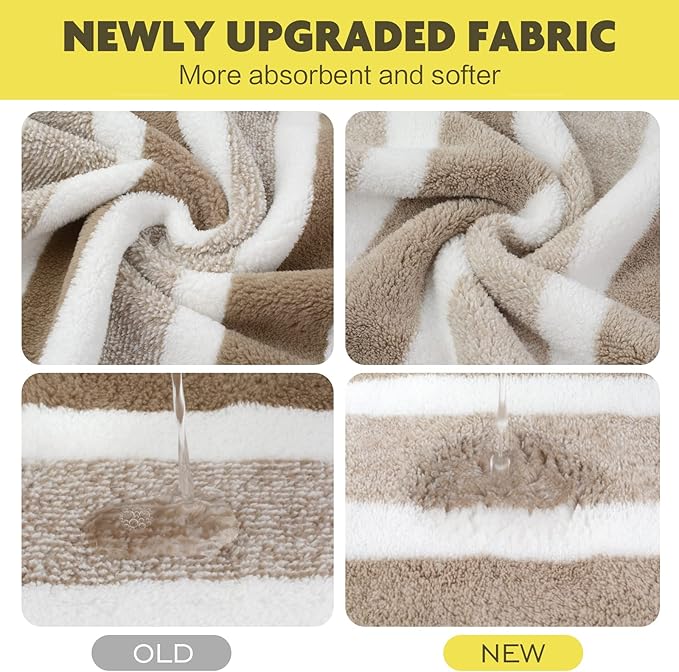 KinHwa Microfiber Hand Towels for Bathroom Soft and Absorbent Face Towels Brown