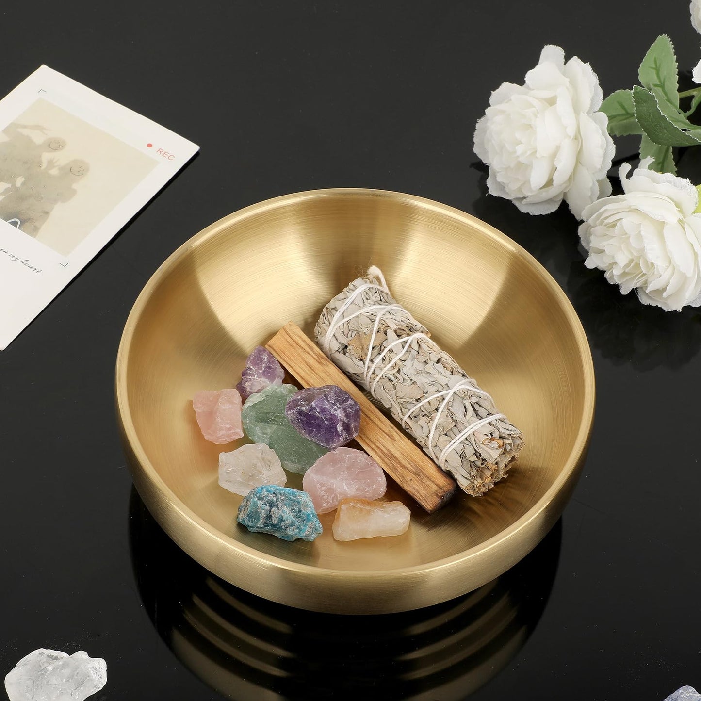 GUSHBIN 7.4 Inches Key Bowl for Entryway Table Decorative Bowl Key Dish for Organizing Tabletop Catch All Gold Fruit Bowls for Kitchen Counter, Coffee Table