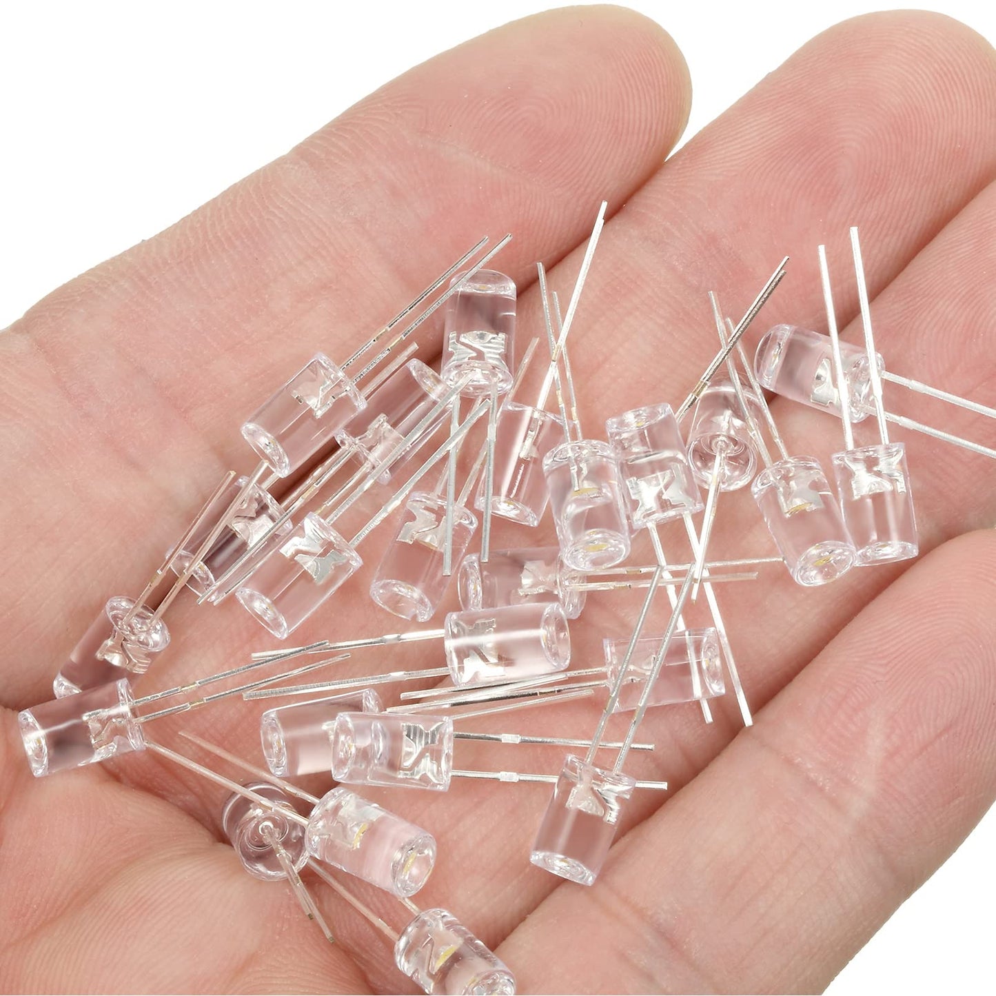 Mudder 60 Pcs Christmas LED 5mm Outdoor String Light Mini Replacement Bulb Energy Efficient LED Patio Wire Light Connectable Home Decor for Festival Patio Garden Valentines Holiday(Warm White)