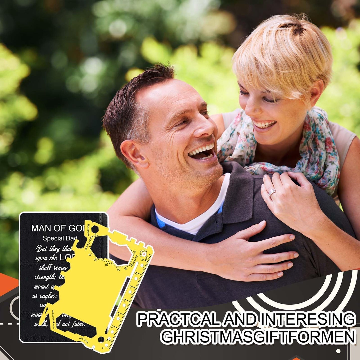 Otoolling 30 Pcs Fathers Day Church Gifts Bulk Man of God Gift Bulk Credit Card Wallet Multitool 46 in 1 Metal Stainless Steel Survival Pocket Tool Multipurpose with Bible Verse for Father