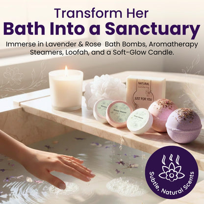 16 Pcs Self Care Gifts for Women - Relaxing Spa Gift Basket for Women, Unique Birthday & Get Well Soon Care Package for Her, Thinking of You Gift Set for Mom, Wife, Sister, Friend