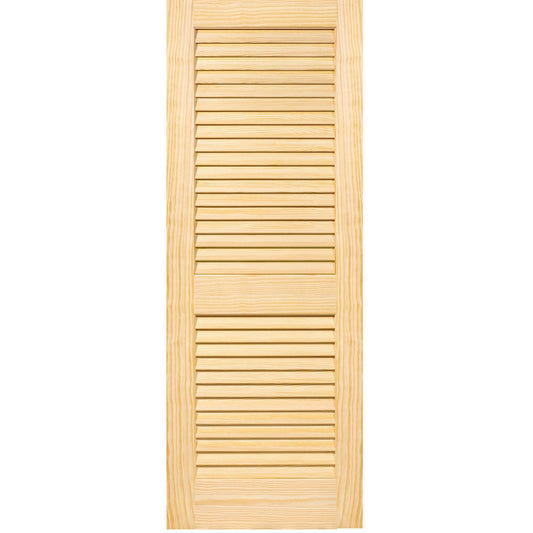 Kimberly Bay Plantation Louvered Unfinished Solid Core Pine Interior Slab (80x18)
