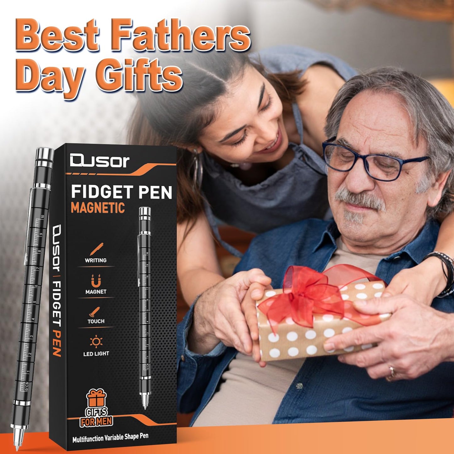 Dusor Gifts for Men, Magnetic Fidget Pen, Birthday Gifts for Men Women, Stocking Fillers for Men Kids, Mens Gifts for Christmas, Secret Santa Gifts, Dad Gifts for Him, Gifts for Teenage Girls Boys