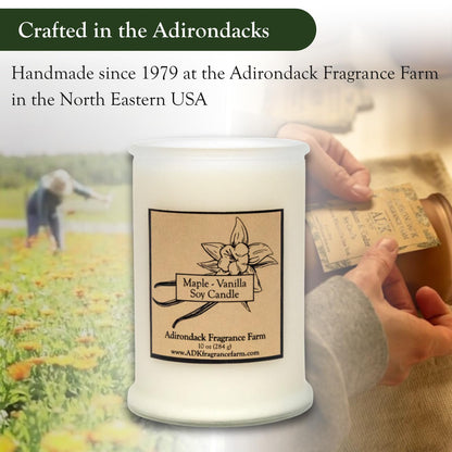 ADK Maple Vanilla Scented Candle, 4.5 Oz Aromatherapy Candle, Proudly Poured in The USA, Natural Wax for Relaxation and Home Décor, for Gift, Kitchen, and Living Spaces