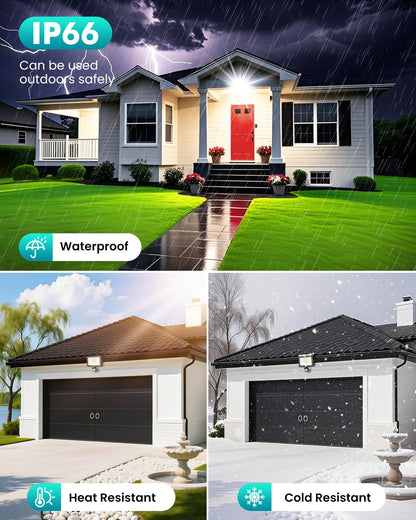 CLY Security Lights Outdoor Motion Sensor, 30W PIR Sensor Security Light 2820 Lumen IP66 Waterproof Motion Sensor Floodlight, 6500K Cold White LED Outdoor Light Mains Powered for Garden NO Earth Wire