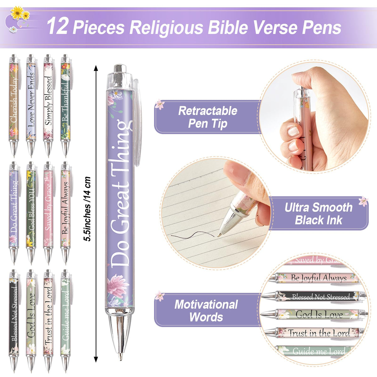 48 Pcs Christian Bulk Gifts for Women Include Bible Verse Notebook Scripture Pen Magnetic Cross Bookmark Organza Bag Inspirational Religious Journal for Church Sunday School Easter Mothers Day Prizes