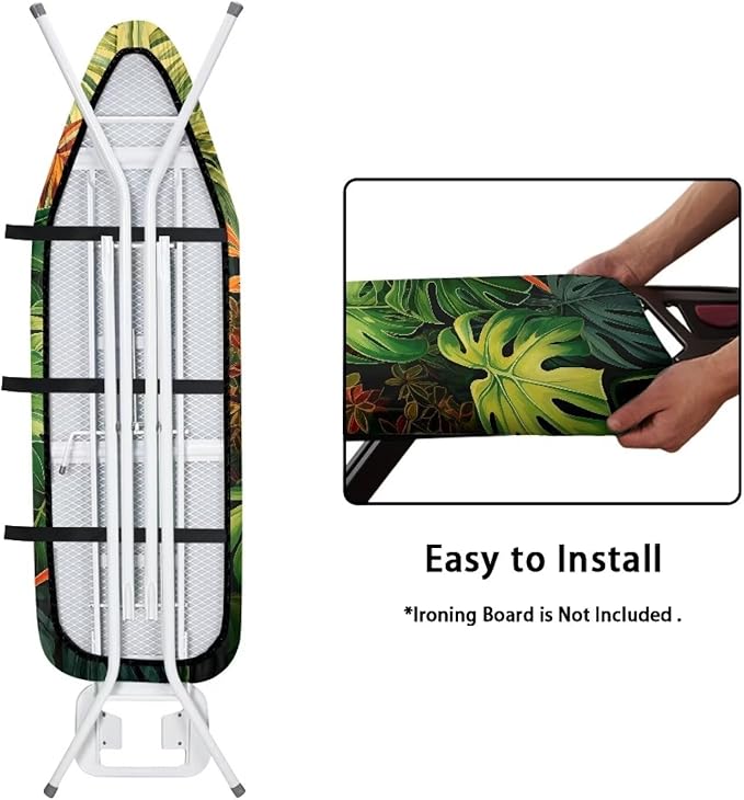 Tropical Palm Easy Installation 15x54 Ironing Board Cover and Pad