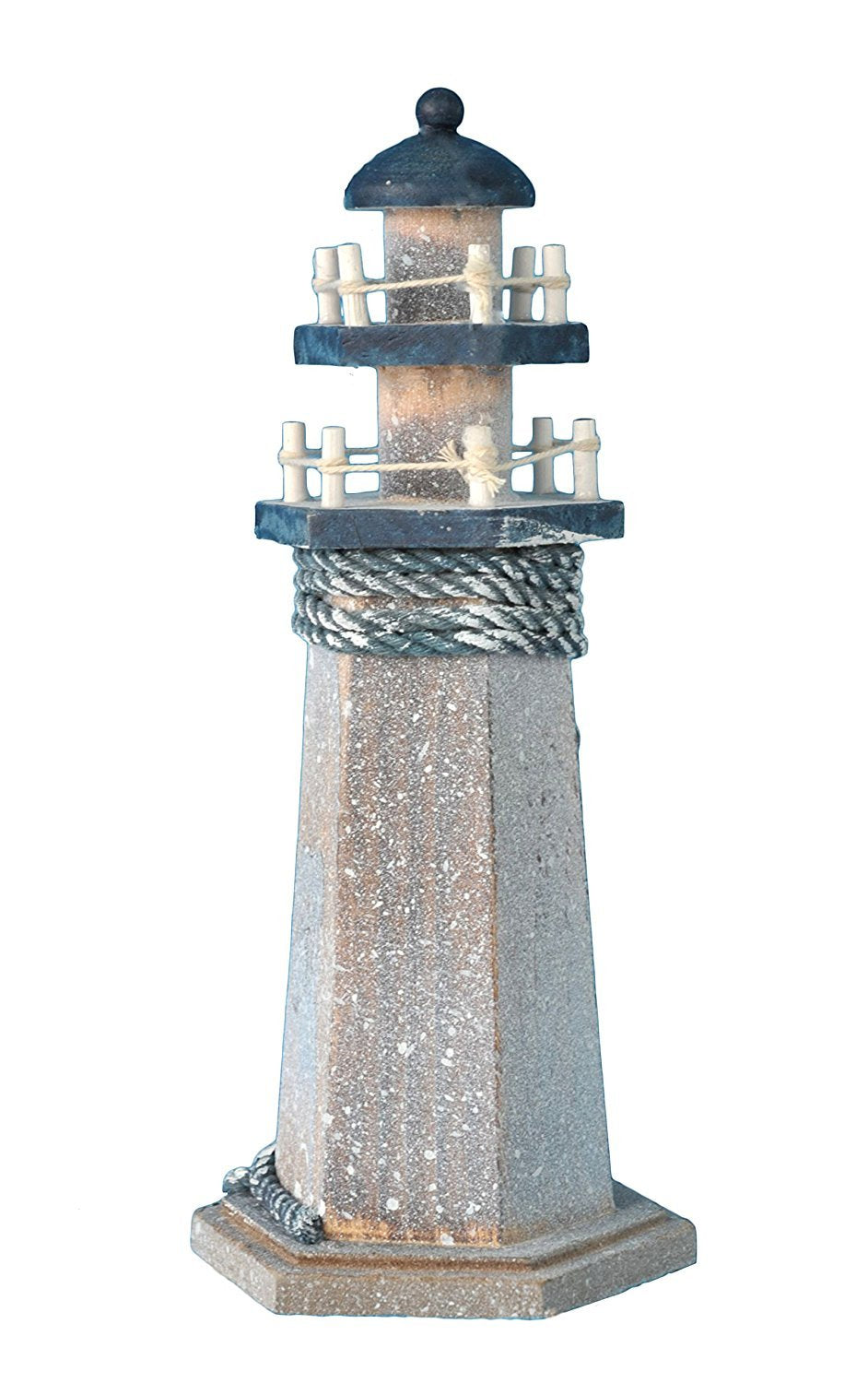 Chaomian Home Ornaments Starfish Wooden Lighthouse 10.6" High Nautical Themed Rooms Lighthouse