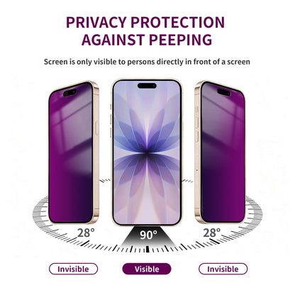 2 Pack Privacy Screen Protector for iPhone 16 Pro Max Tempered Glass 6.9inch Private Saver Anti-Spy Eye Protection Anti-Scratch Full Coverage