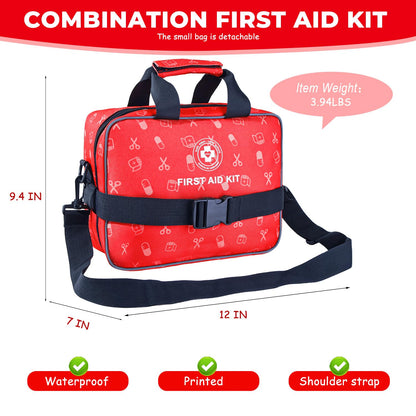 All-in-One Premium 530 Piece Emergency First Aid Kit, Large Medical Kit for Home, Car, Camping, Travel, Hiking, Sports & Outdoor