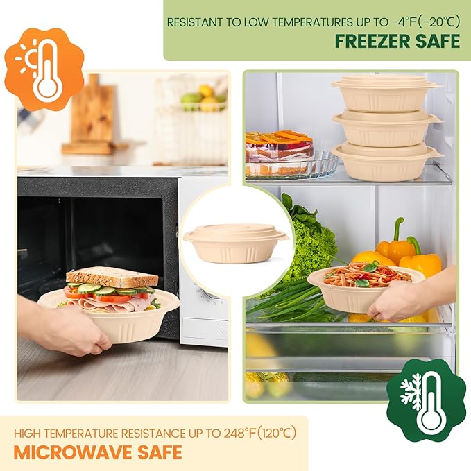 100 Piece Meal Prep Bowl Containers