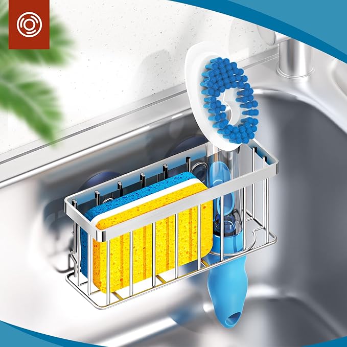 Sponge Holder for Kitchen Sink, Sink Caddy Organizer