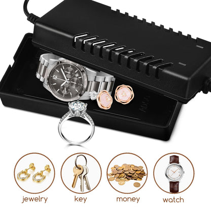 DOITOOL Fake Charger Secret Hiding Containers: Money Hider Safe Hidden Storage Box Cash Jewelry Money Storage Container Hider Safe Box for Travel, Home, Office (Black)