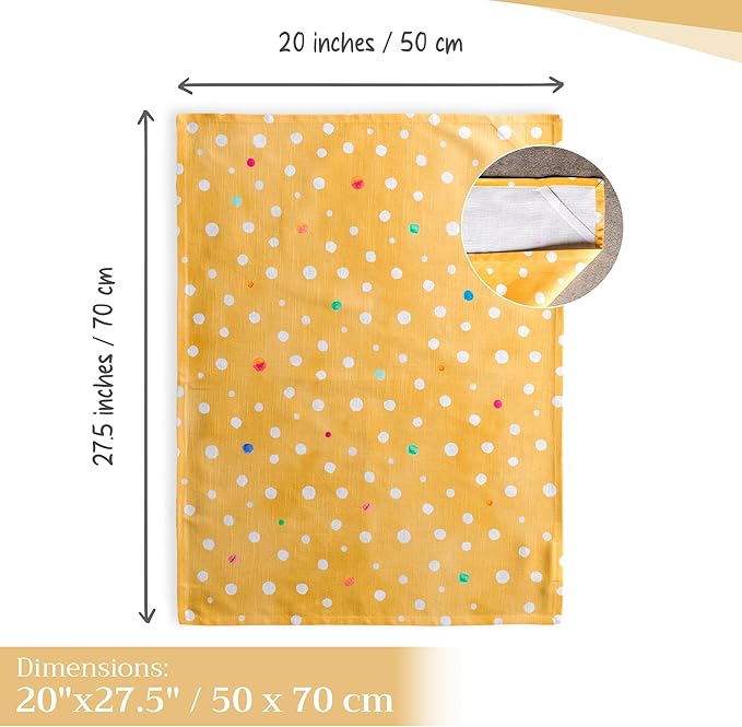 Maison d' Hermine Kitchen Towels Set of 3 100% Cotton 27.50" x 20" Reusable