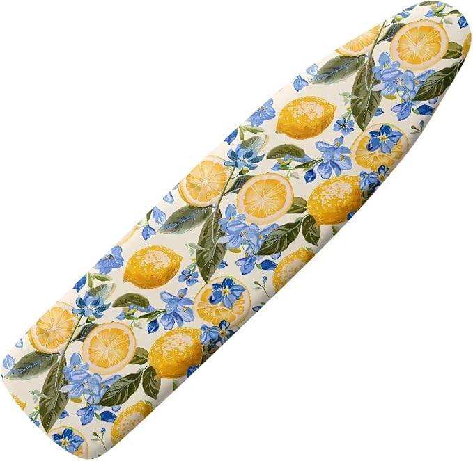 Yellow Lemon Ironing Board Cover and Pad 15x54 Inch, Iron Board Cover