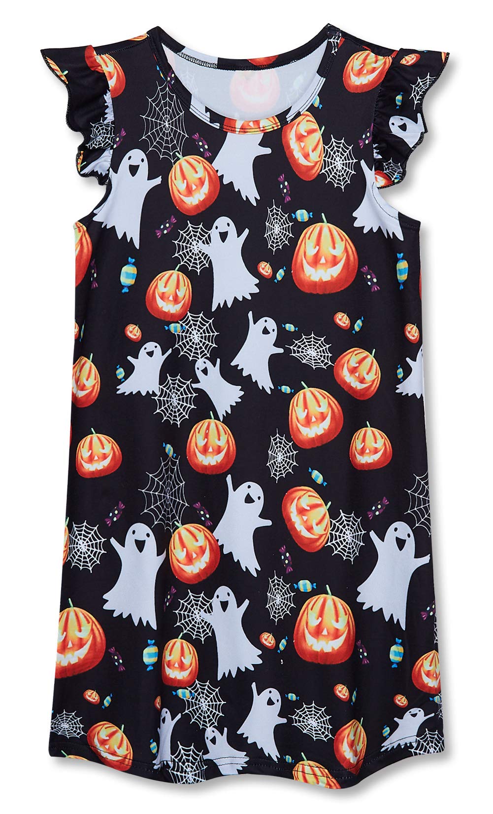 Funnycokid Princess Girls Halloween Nightgowns Pajamas Dress 10 Years Comfortable A-Line Knee Length Sleepwear for Halloween Carnival 9-10 T