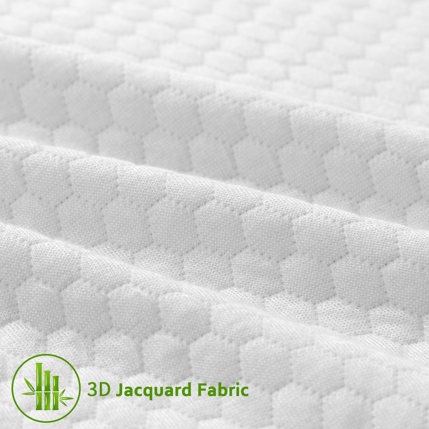 Mattress Topper Cover Only for Queen Size Foam Latex, 3-4 Inch Zippered Viscose Made from Bamboo, Removable Queen Size Encasement with Straps